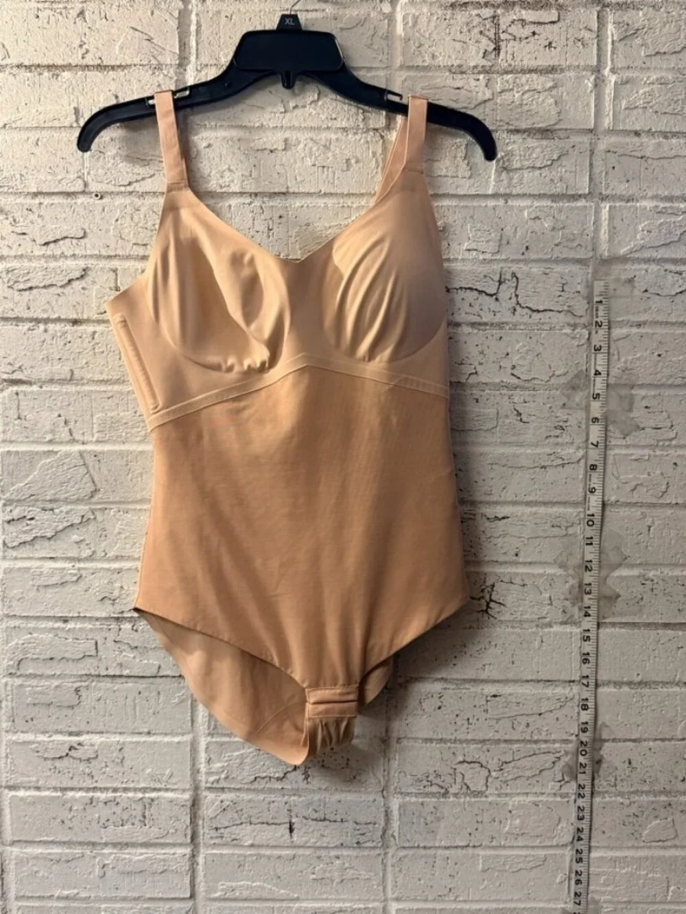 Women's Nude Shapewear Bodysuit Seamless Tummy Control Adjustable Straps